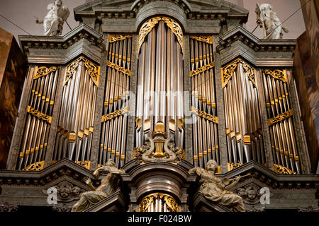 Duyschot Orgel, evangelische Kirche Westerkerk, Amsterdam, Nordholland, Niederlande Stockfoto