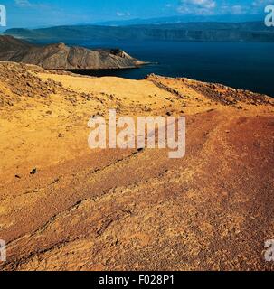 Der Golf Goubet gesehen von der Teufelsinsel, Great Rift Valley, Dschibuti. Stockfoto