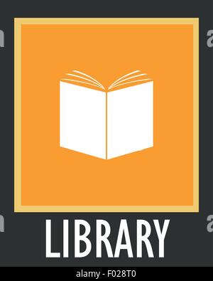 Vektor-einfaches Symbol-Bibliothek. Geöffnete weiße Buch Stock Vektor