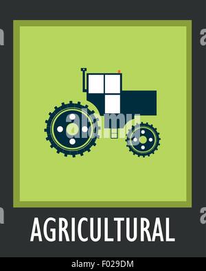 Vektor einfaches Symbol Landwirtschaft Traktor Eps 10 Stock Vektor