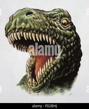 Palaeozoology - Kreidezeit - Dinosaurier - Tyrannosaurus Rex - Kunstwerk von Mike Dorey Stockfoto