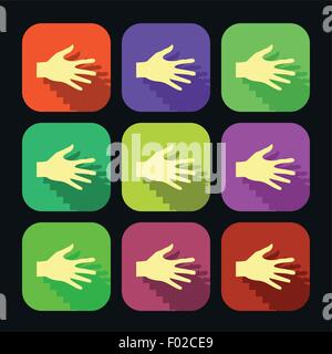 Eingestellt von Vektor flache Symbol Hände eps Stock Vektor