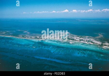 Luftbild von der Königin Gärten Jardines De La Reina Nationalpark, Kuba Stockfoto