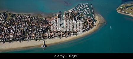 Luftaufnahme von Lignano Sabbiadoro - Provinz Udine, Friaul-Julisch Venetien, Italien. Stockfoto