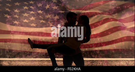 Zusammengesetztes Bild der attraktive junge Paare, die Spaß Stockfoto