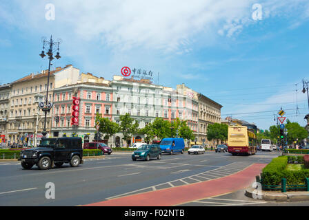 Andrassy Ut, Boulevard, am Oktogon Kreuzung, zentral-Budapest, Ungarn, Europa Stockfoto