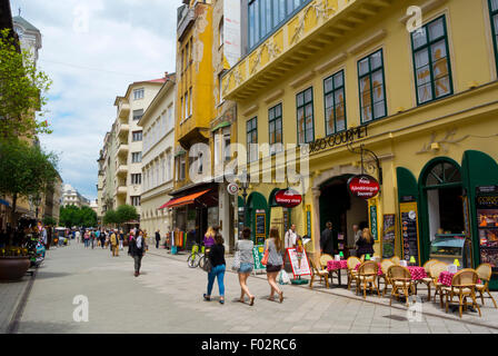 Vaci Utca, Fußgängerzone, Pest, Budapest, Ungarn, Europa Stockfoto