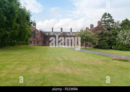 Äußere des Gladstone Bibliothek in Hawarden North Wales der britische Premierminister William Ewart Gladstone Stockfoto