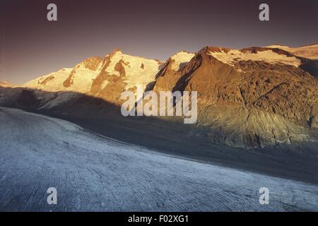 Österreich - Mount Großglockner und die Pasterze-Gletscher Stockfoto