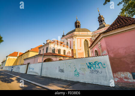 Kostel Nanebevzetí Panny Marie ein Svateho Karla Velikeho Na Karlove, Nove Mesto, Praha, Ceska Republika Stockfoto