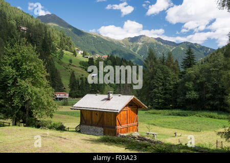 Italien, Trentino, Alpen, Nationalpark Stilfser Joch, Rabbi Tal, masi Stockfoto