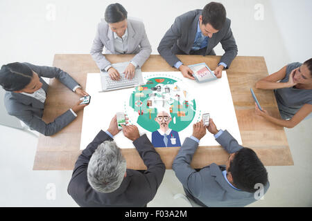 Zusammengesetztes Bild des Business-Schnittstelle Stockfoto