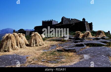 Lindoso Burg, Peneda Geres Nationalpark (Parque Nacional da Peneda-Geres), Portugal. Stockfoto