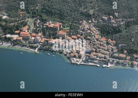 Italien - Region Veneto - Castelletto di Brenzone - Luftbild Stockfoto