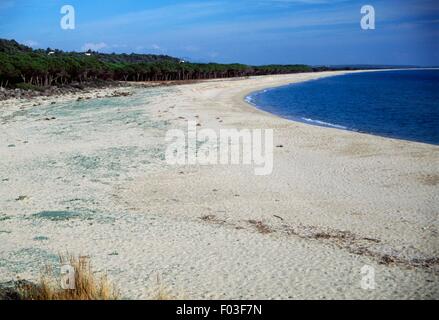 Marina di Orosei Strand, Nationalpark Gennargentu und des Golfs von Orosei, Sardinien, Italien. Stockfoto