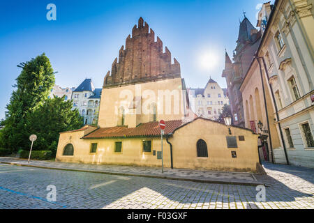 Das 13. Jahrhundert alte neue Synagoge, Prag, Tschechische Republik, Europa Stockfoto