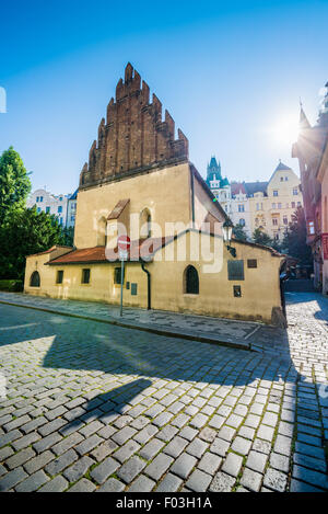 Das 13. Jahrhundert alte neue Synagoge, Prag, Tschechische Republik, Europa Stockfoto