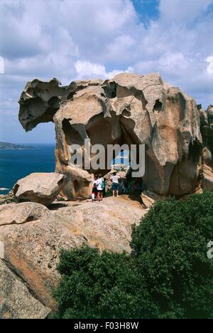 Italien - Sardinien-Region - Palau (Provinz Olbia-Tempio). Capo d ' Orso (Bärenkopf) Fels, Granit Hügel 122 Meter hoch. Stockfoto