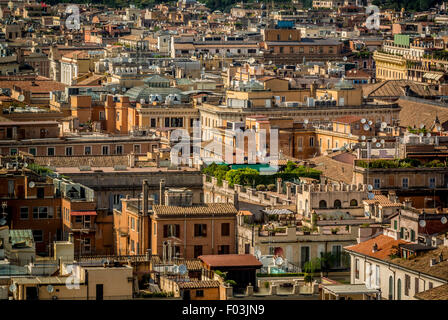 Skyline von Rom aus der Spitze von Vittorio Emmanuel II Monument erschossen.  Italien Stockfoto