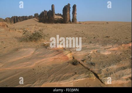 Republik Tschad, Ennedi-massiv, Umgebung von Guelta d'Archei Stockfoto