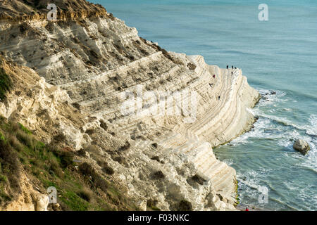 Italien, Sizilien, der Scala dei Turchi, Treppe der Türken Stockfoto