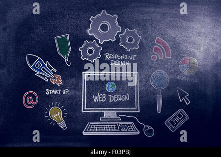 Zusammengesetztes Bild des Web-Designs Stockfoto