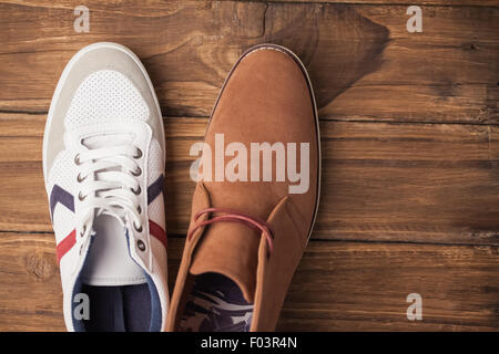 Lässig und elegant Herrenschuhe Stockfoto