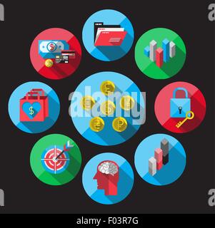 Universelle flache Icons für Web Stock Vektor