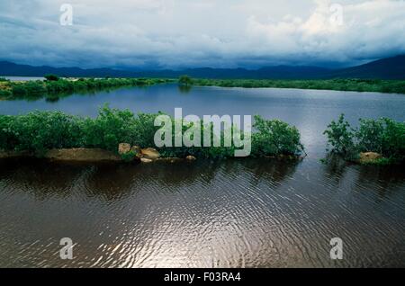 Die Lagune in der Nähe von Salina Cruz, Oaxaca, Mexiko. Stockfoto