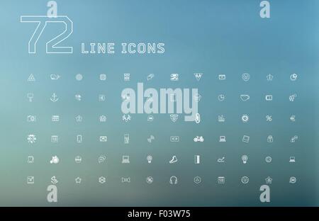 moderne dünne Linie Icons für Web und mobile Geräte Stock Vektor