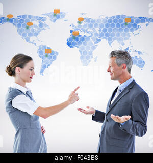 Zusammengesetztes Bild des Business Teams streiten Stockfoto