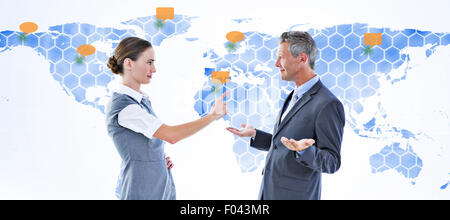 Zusammengesetztes Bild des Business Teams streiten Stockfoto