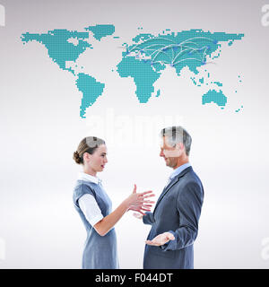 Zusammengesetztes Bild des Business Teams streiten Stockfoto