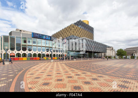 Centenary Square, der Repertory Theatre und die Bibliothek von Birmingham, Birmingham, England, UK Stockfoto