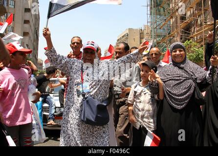 Kairo, Ägypten. 6. August 2015. Ägypter feiern die Einweihung des neuen Suez-Kanal in der Innenstadt von Kairo, Ägypten, am 6. August 2015. Bildnachweis: Ahmed Gomaa/Xinhua/Alamy Live-Nachrichten Stockfoto