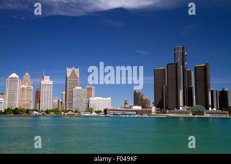 Detroit internationales Riverfront, Michigan, USA. Stockfoto