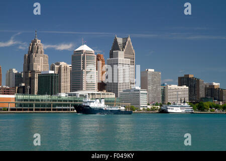 Detroit internationales Riverfront, Michigan, USA. Stockfoto