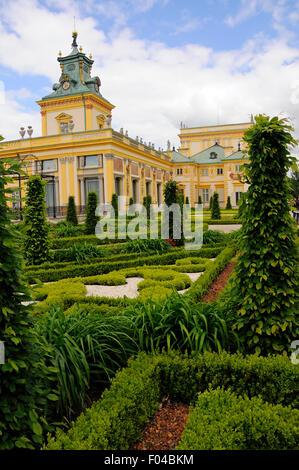 Wilanow Palace Gardens, 17. Jahrhundert Barockresidenz in Warschau, Polen Stockfoto