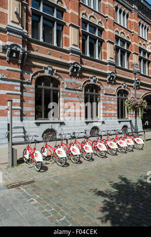 Belgien, Antwerpen, Velo-Station - Drukkerijstraat Stockfoto