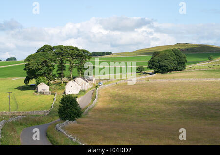 Blick vom Tissington Trail entlang Liffs Straße in der Nähe von kalten Eaton in Derbyshire, England, UK Stockfoto