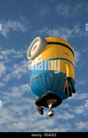 Ashton, UK, 6. August 2015, Stuart den Schergen zieht an der Bristol International Balloon Fiesta 201 Credit: Keith Larby/Alamy Live News Stockfoto