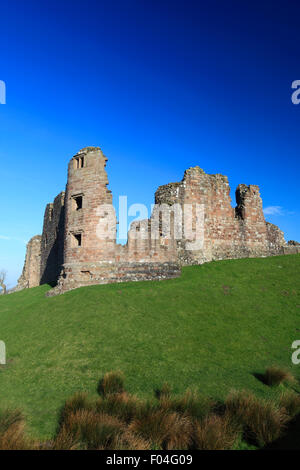 Die Ruinen der Burg Brough, Brough Castle Dorf, Grafschaft Cumbria, England, UK. Stockfoto