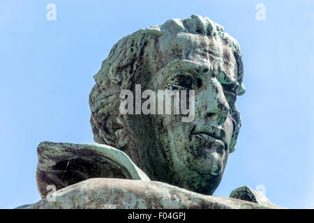 Statue von Karel Hynek Macha, Litomerice, Nord-Böhmen, Tschechische Republik Stockfoto