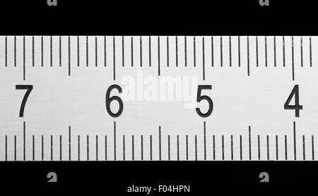 Metall-Lineal Ausrüstung in Zentimeter Stockfoto