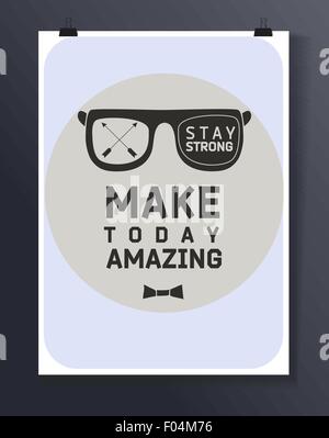 Hipster Anführungsstrich Infographic Hintergrund Stock Vektor