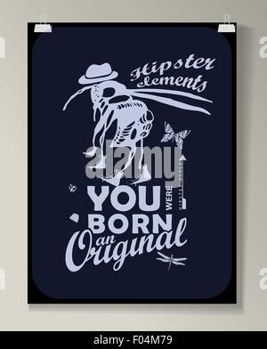 Hipster Anführungsstrich Infographic Hintergrund Stock Vektor
