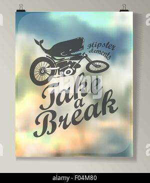 Hipster Anführungsstrich Infographic Hintergrund Stock Vektor