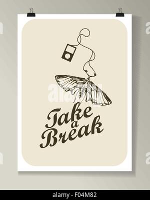 Hipster Anführungsstrich Infographic Hintergrund Stock Vektor