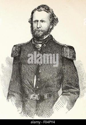 General Nathaniel Lyon - USA Bürgerkrieg. Nathaniel Lyon (14. Juli 1818 – 10. August 1861) war der erste Union General im amerikanischen Bürgerkrieg getötet werden und ist bekannt für seine Handlungen im Bundesstaat Missouri am Anfang. Stockfoto