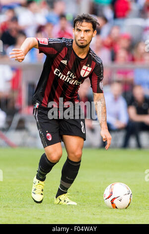 München, Deutschland. 5. August 2015. Suso (Mailand) Fußball: Audi Cup match zwischen Tottenham Hotspur 2: 0 AC Milan in der Allianz Arena in München. © Enrico Calderoni/AFLO SPORT/Alamy Live-Nachrichten Stockfoto